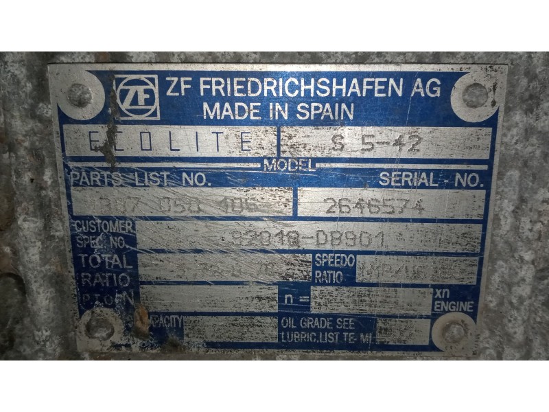 Recambio de caja cambios para nissan trucks atleon 140 referencia OEM IAM S542 1307050106 32010d8901