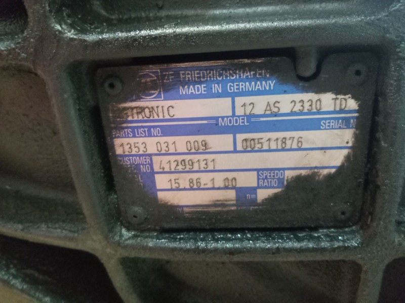 Recambio de caja cambios para iveco stralis (as) 12.9 diesel referencia OEM IAM 12AS2330TD 1353031009 41299131