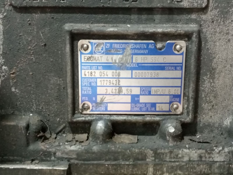 Recambio de caja cambios para scania irizar pb 12.35 referencia OEM IAM 6H9592C 4182054008 1779432