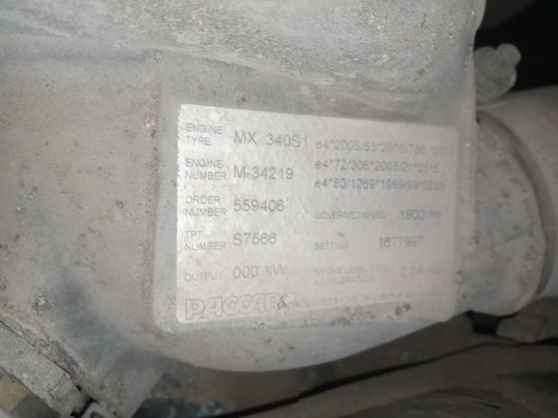 Recambio de despiece motor para daf serie xf105.xxx 12.9 diesel referencia OEM IAM MX340S1  