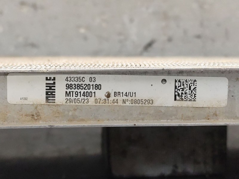 Recambio de radiador agua para seat toledo ii (1m2) 1.9 tdi referencia OEM IAM 9838520180  