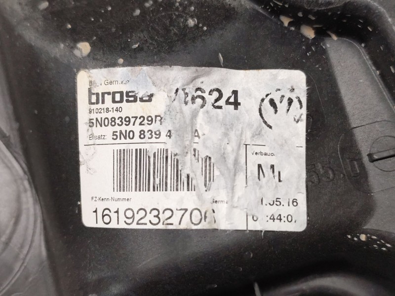 Recambio de elevalunas trasero izquierdo para volkswagen tiguan (5n_) 2.0 tdi 4motion referencia OEM IAM 5N0839729 5N08394 