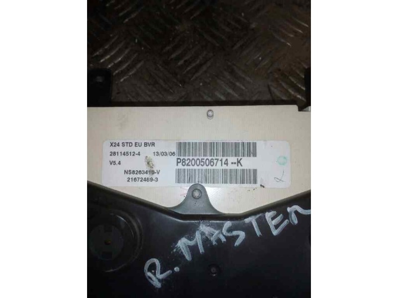 Recambio de cuadro instrumentos para renault master t 35 referencia OEM IAM P8200506714  