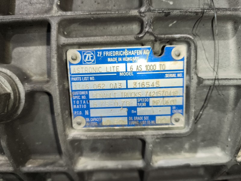 Recambio de despiece caja cambios para renault d narrow referencia OEM IAM 6AS1000TO 1346062043 7421570419