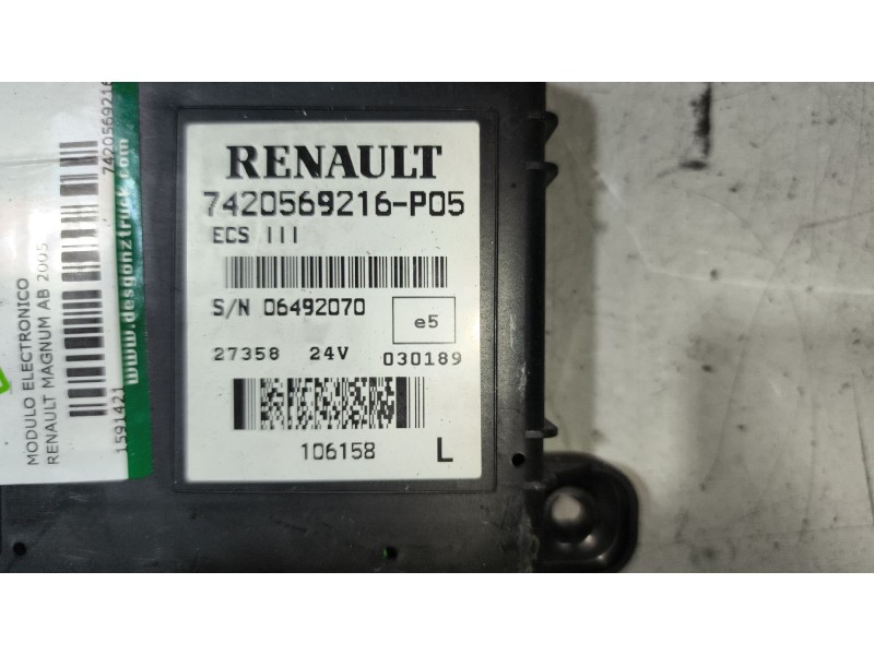 Recambio de modulo electronico para renault magnum ab 2005 12.8 diesel referencia OEM IAM 7420569216  