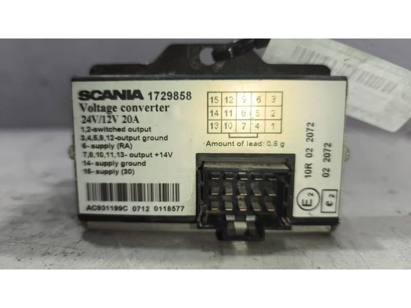 Recambio de modulo electronico para scania p,g,r,t - series p 500, r 500 referencia OEM IAM 1729858  