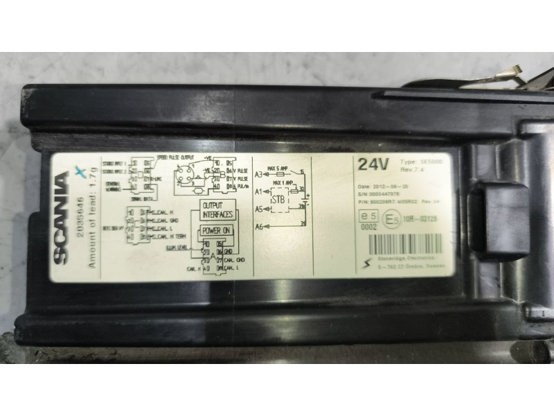 Recambio de tacografo para scania r i r 500 referencia OEM IAM se5000 rev7.4 2035646