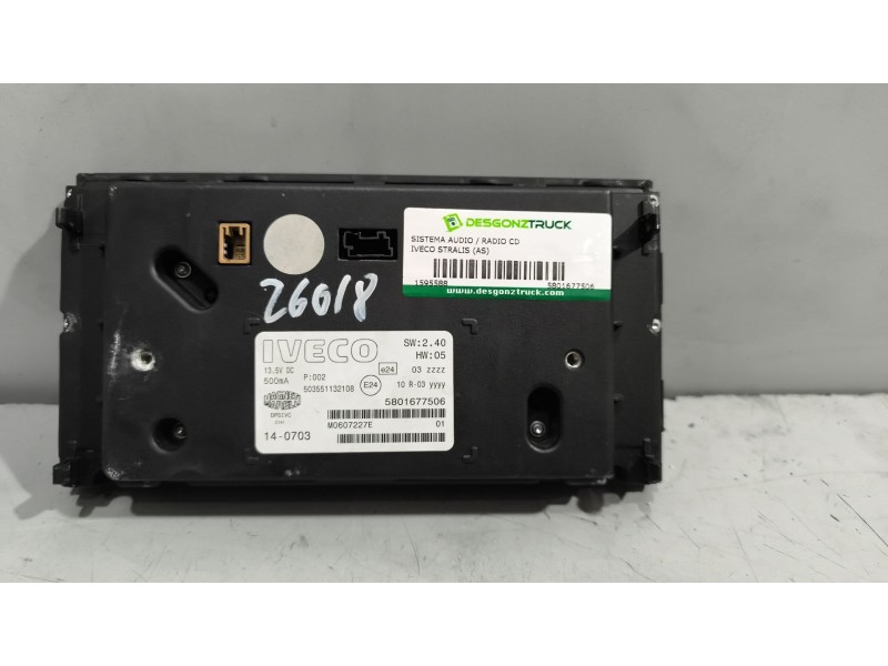 Recambio de sistema audio / radio cd para iveco stralis (as) 11.1 diesel referencia OEM IAM 5801677506  