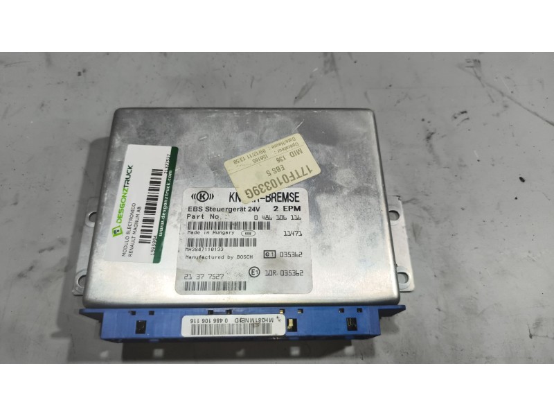 Recambio de modulo electronico para renault magnum ab diesel referencia OEM IAM 21377527 0486106116 