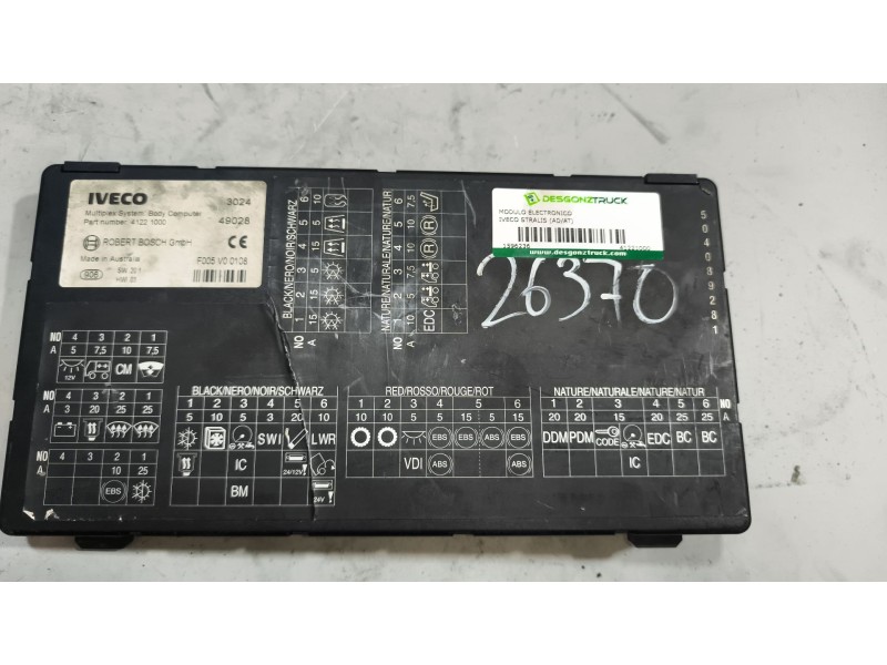 Recambio de modulo electronico para iveco stralis (ad/at) referencia OEM IAM 41221000 SW20.1 
