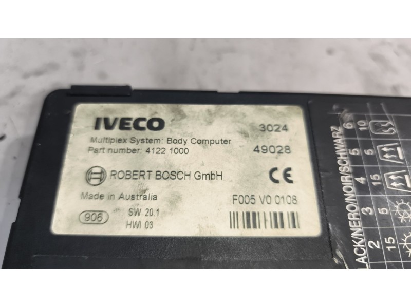 Recambio de modulo electronico para iveco stralis (ad/at) referencia OEM IAM 41221000 SW20.1 