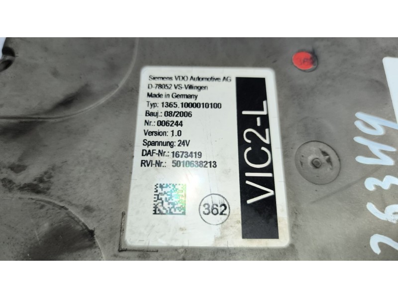 Recambio de modulo electronico para daf serie lf45.xxx desde 06 6.7 diesel referencia OEM IAM 1673419 5010638213 VERSION:1.0