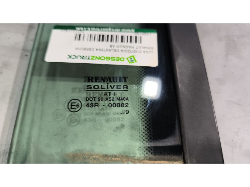 Recambio de luna custodia delantera derecha para renault magnum ab diesel referencia OEM IAM 7421011922  