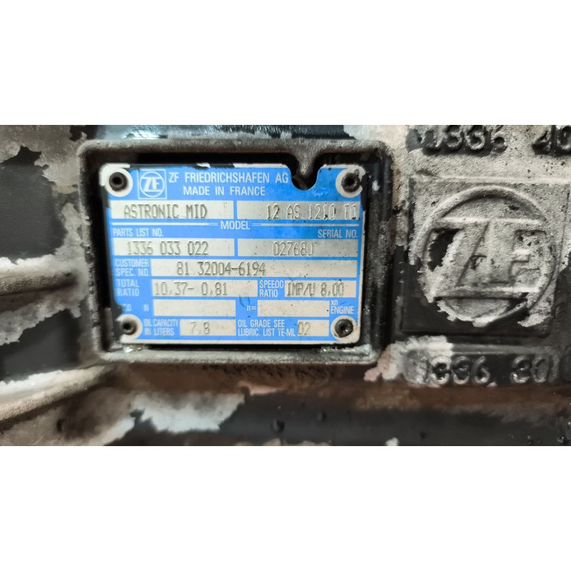 Recambio de caja cambios para man tg-m 18.xxx 6.9 diesel referencia OEM IAM 12AS1210TO 1336033022 81320046194