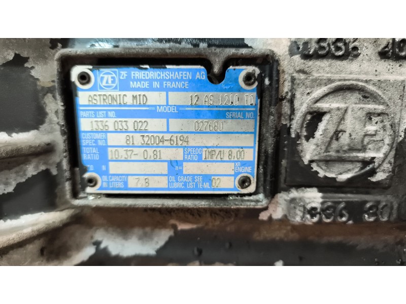 Recambio de caja cambios para man tg-m 18.xxx 6.9 diesel referencia OEM IAM 12AS1210TO 1336033022 81320046194