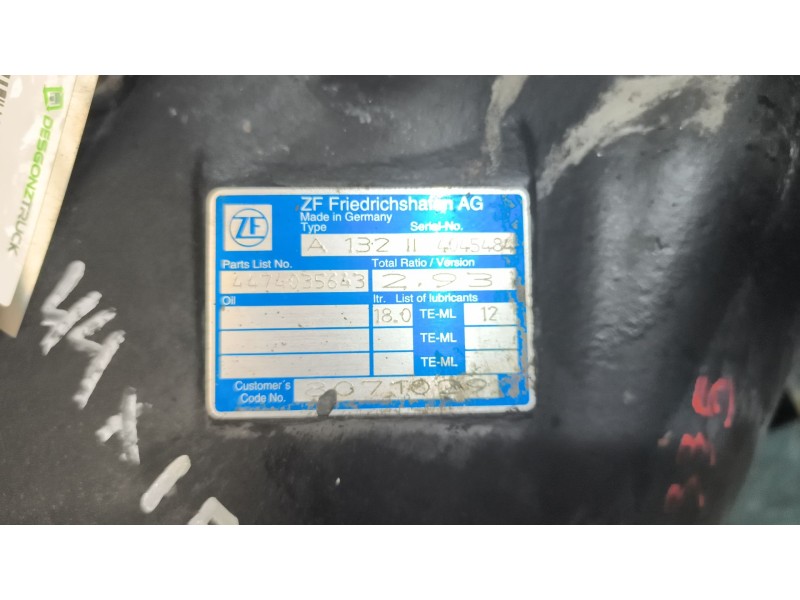 Recambio de grupo para irizar i6 435 referencia OEM IAM A132II 4474035643 RATIO:2.93/44X15