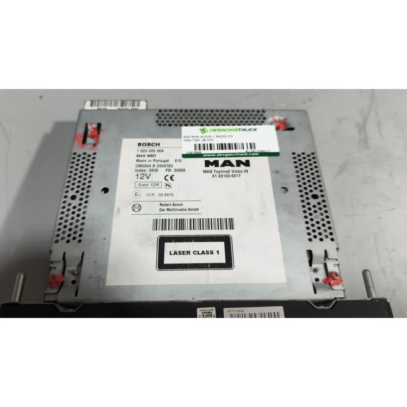 Recambio de sistema audio / radio cd para man tgx 18.xxx fg / 4x2 bl xl referencia OEM IAM 81281006017  