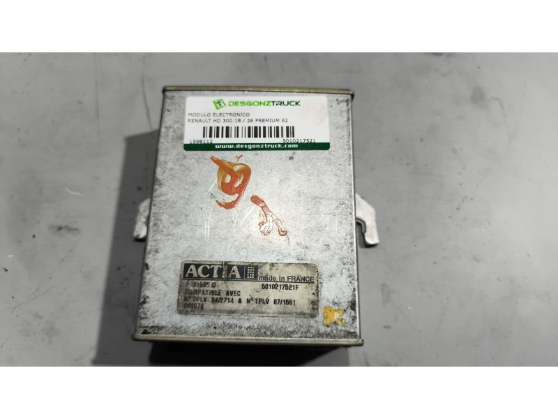 Recambio de modulo electronico para renault hd 300.18 / 26 premium e2 9.8 diesel referencia OEM IAM 5010217521  