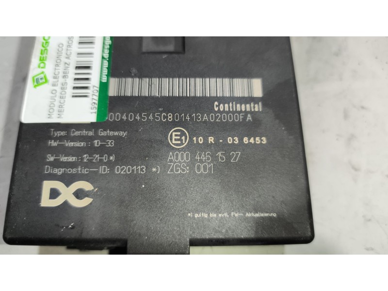 Recambio de modulo electronico para mercedes-benz actros bm 963.xxx 2-achser referencia OEM IAM A0004461527  