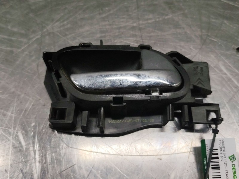 Recambio de maneta interior trasera derecha para peugeot 207 confort referencia OEM IAM 96555516VD  