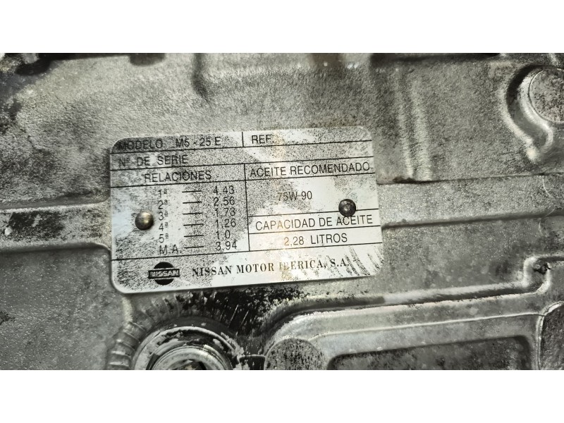 Recambio de caja cambios para nissan cabstar e 3.0 diesel referencia OEM IAM M525E  