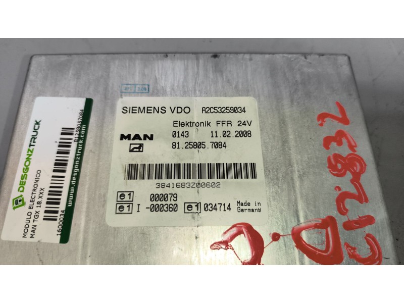 Recambio de modulo electronico para man tgx 18.xxx 10.5 diesel referencia OEM IAM 81258057084  