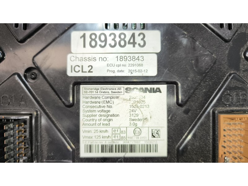 Recambio de cuadro instrumentos para scania magnus referencia OEM IAM 1893843 2303334 2627472