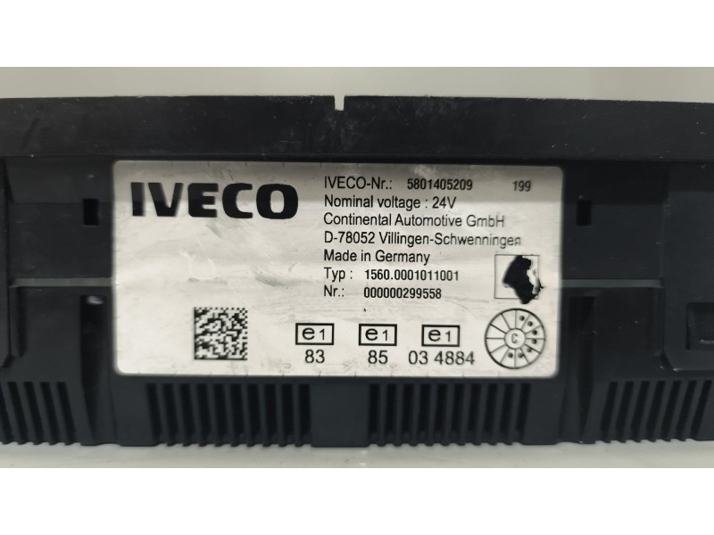 Recambio de cuadro instrumentos para iveco eurocargo 05.03  fki 100 e tráfico urbano referencia OEM IAM 5801405209  