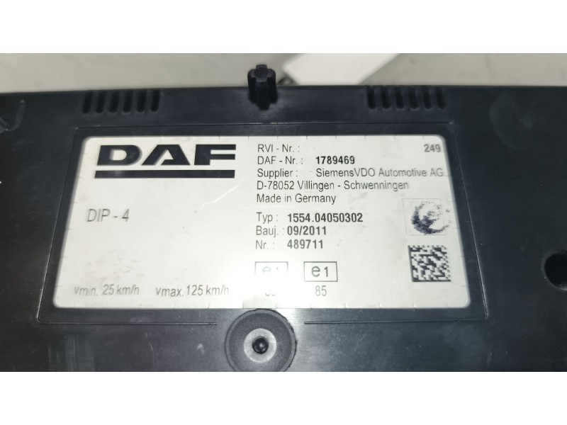 Recambio de cuadro instrumentos para daf serie xf105.xxx 12.9 diesel referencia OEM IAM 1789469  