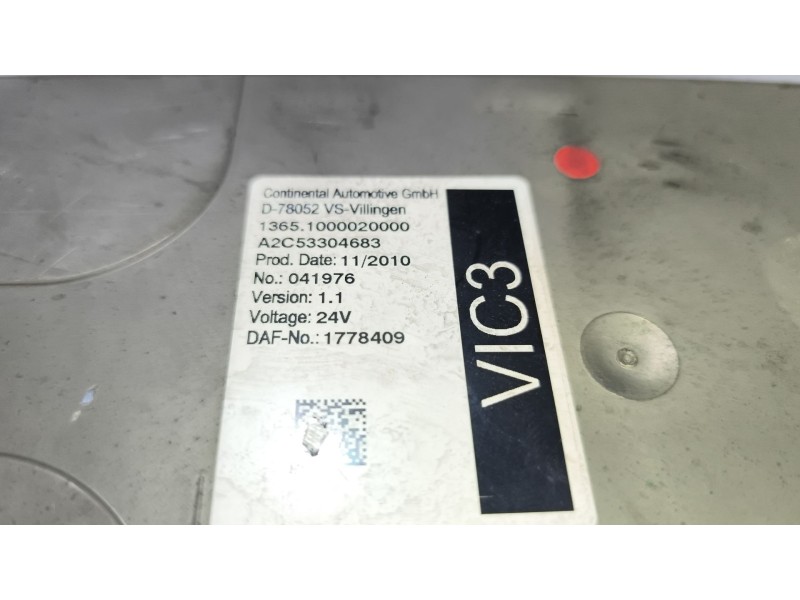 Recambio de modulo electronico para daf serie xf105.xxx 12.9 diesel referencia OEM IAM 1778409 VERSION:1.1 