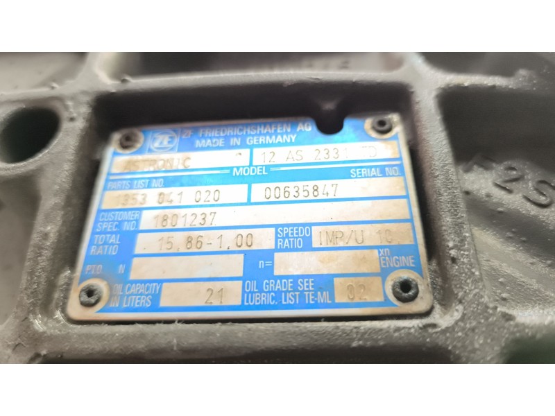 Recambio de caja cambios para daf serie xf105.xxx 12.9 diesel referencia OEM IAM 12AS2331TD 13536041020 1801237