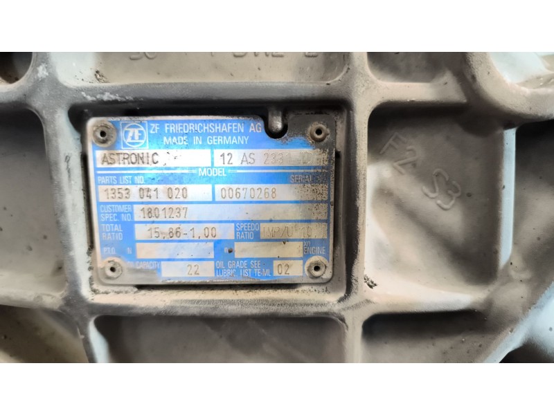 Recambio de caja cambios para daf serie xf105.xxx 12.9 diesel referencia OEM IAM 12AS2331TD 1353041020 1801237