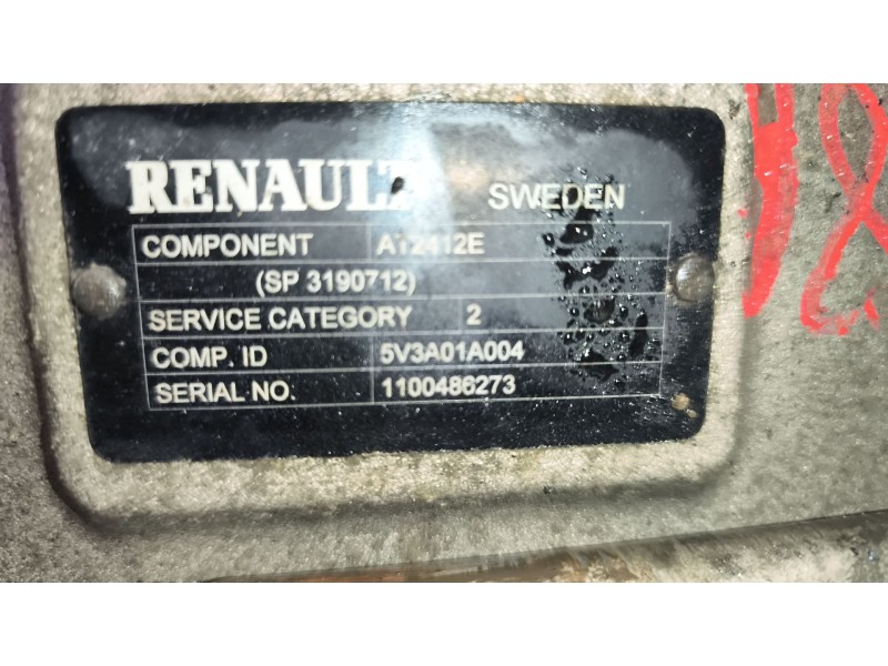 Recambio de caja cambios para renault serie t 10.8 diesel referencia OEM IAM AT2412E 3190712 1100486273