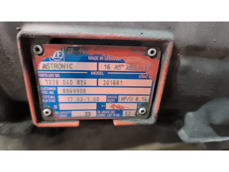 Recambio de caja cambios para iveco stralis (as) 12.9 diesel referencia OEM IAM 16AS2601 1328040024 8869908