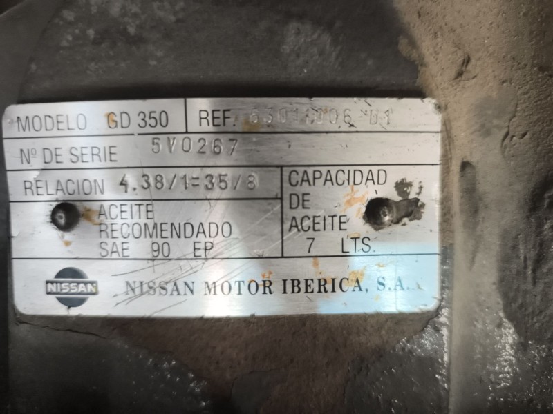Recambio de grupo para nissan l - 80.14 referencia OEM IAM GD350 63011006D1 RATIO:4 , 38/1=35X8