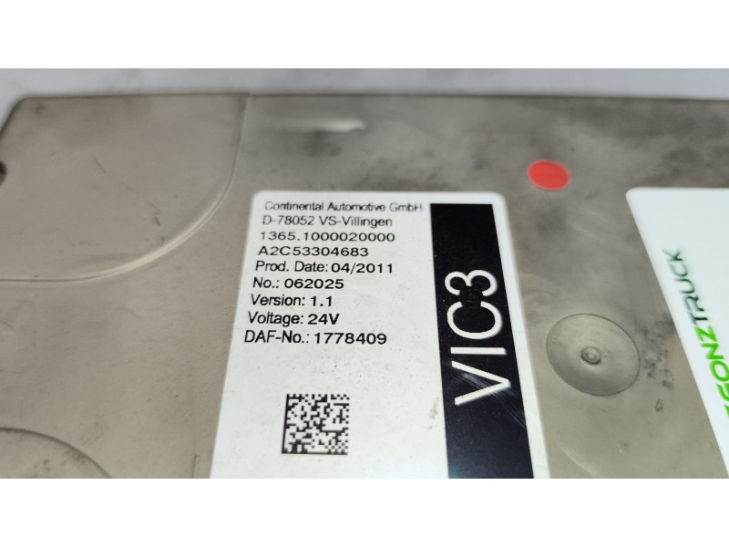 Recambio de modulo electronico para daf serie xf105.xxx 12.9 diesel referencia OEM IAM 1778409 VERSION1.1 