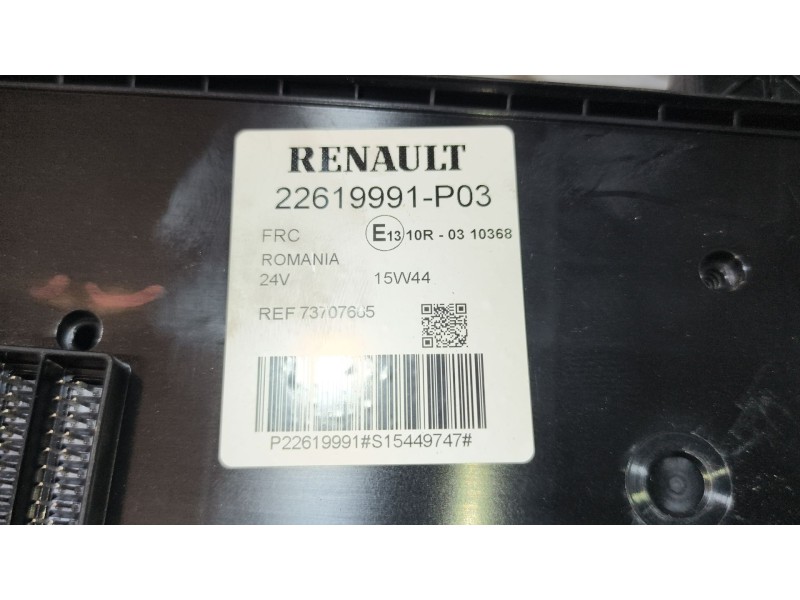 Recambio de caja reles / fusibles para renault serie t 10.8 diesel referencia OEM IAM 22619991 7422619994 