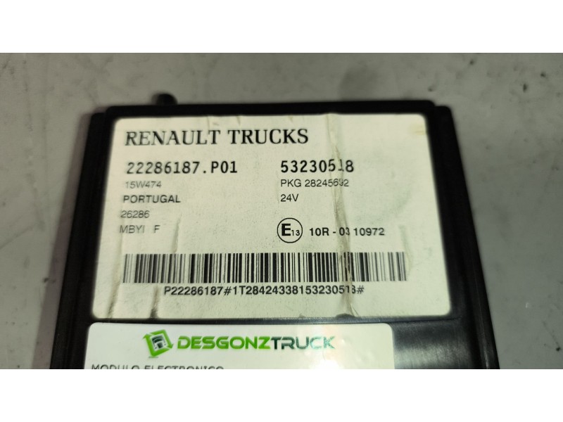 Recambio de modulo electronico para renault serie t 10.8 diesel referencia OEM IAM 22286187  