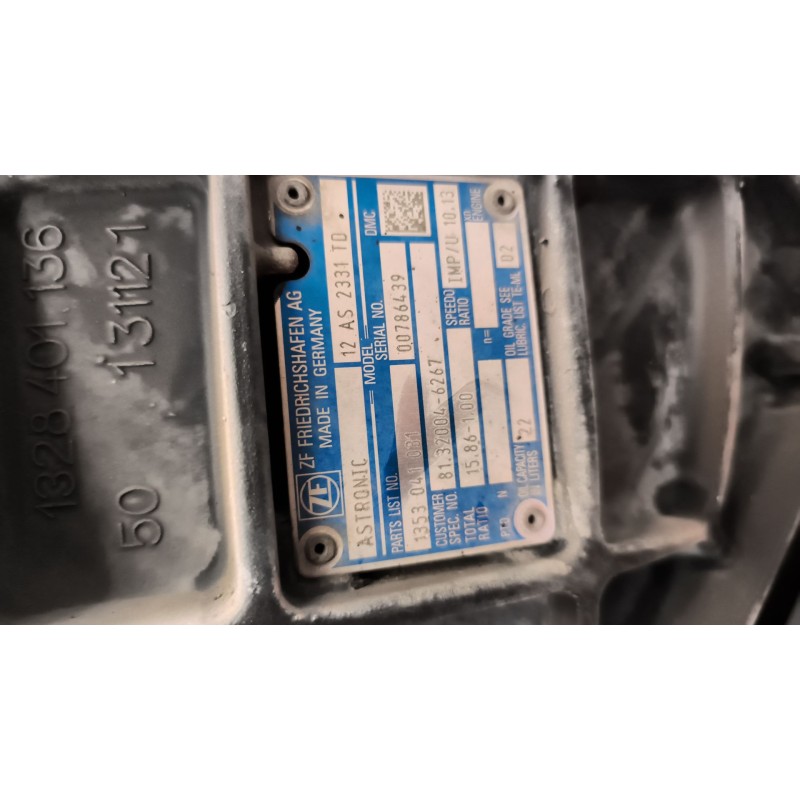 Recambio de caja cambios para man tgx 18.xxx fg / 4x2 bl xl referencia OEM IAM 12AS2331TD 1353041031 81320046267