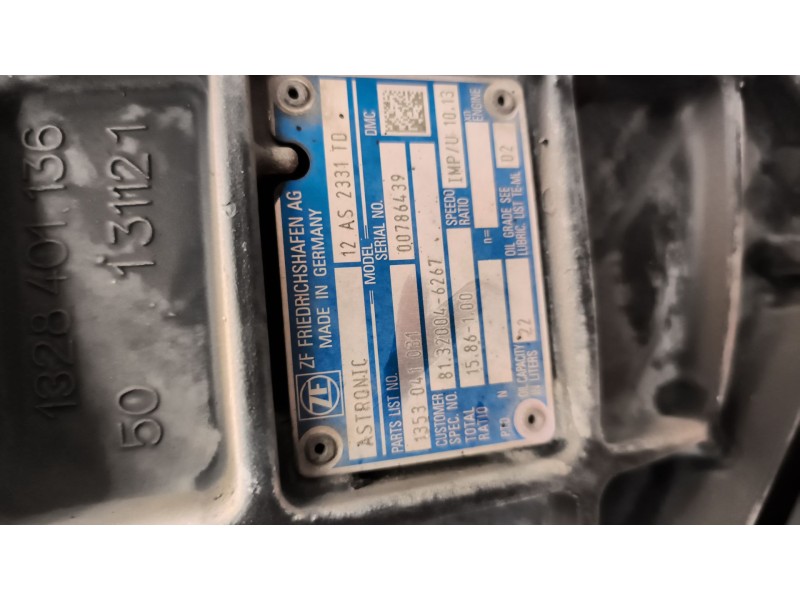 Recambio de caja cambios para man tgx 18.xxx fg / 4x2 bl xl referencia OEM IAM 12AS2331TD 1353041031 81320046267