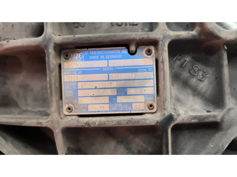 Recambio de caja cambios para man tgx 18.xxx fg / 4x2 bl xl referencia OEM IAM 12AS2131TD 153040027 81320046280