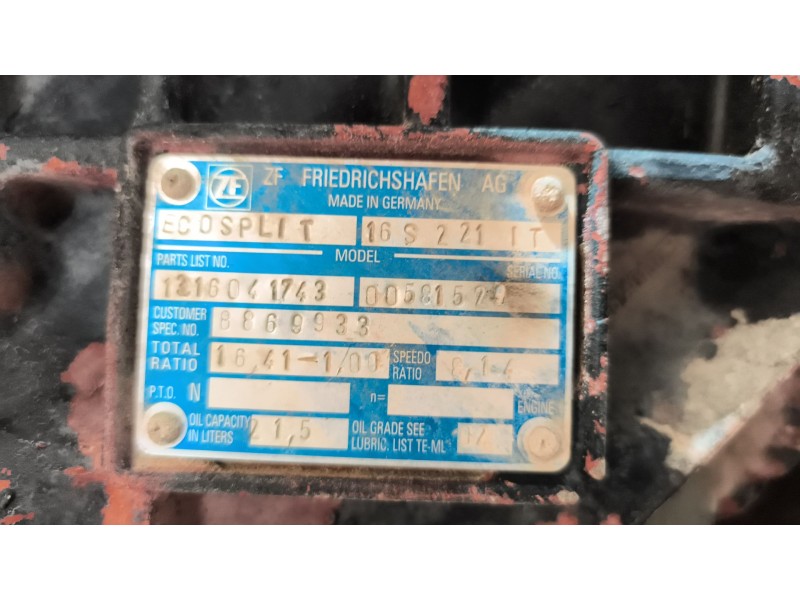 Recambio de caja cambios para iveco stralis (as) 12.9 diesel referencia OEM IAM 16s221it 1315041743 8869933