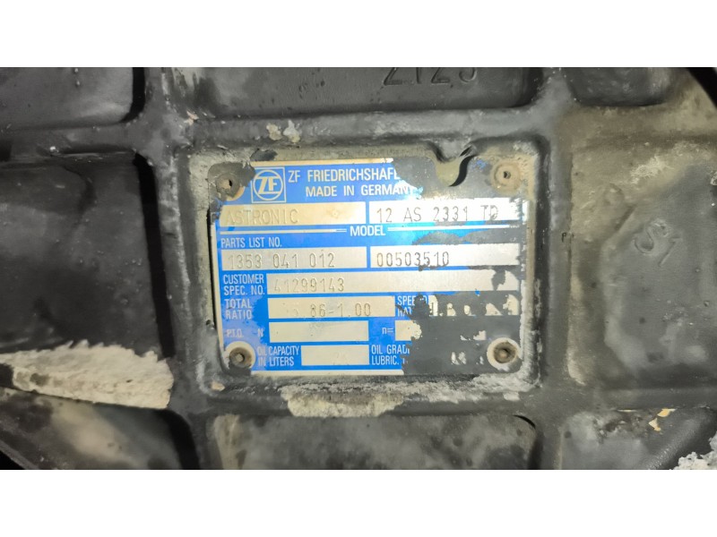 Recambio de caja cambios para iveco stralis (as) fg /fp  4x2 gran espacio referencia OEM IAM 12AS2331TD 1353041012 41299143