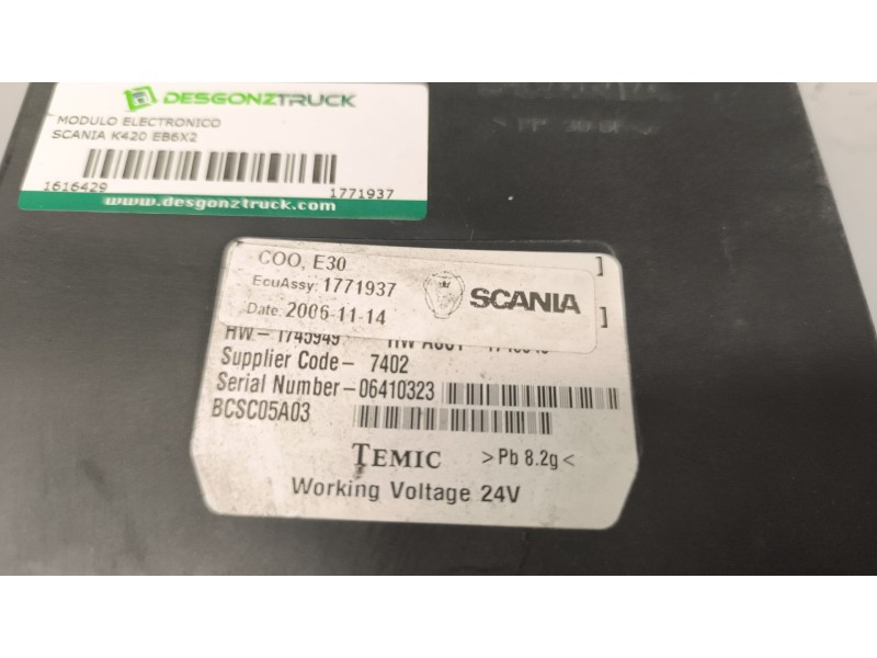 Recambio de modulo electronico para scania k420 eb6x2 referencia OEM IAM 1771937  