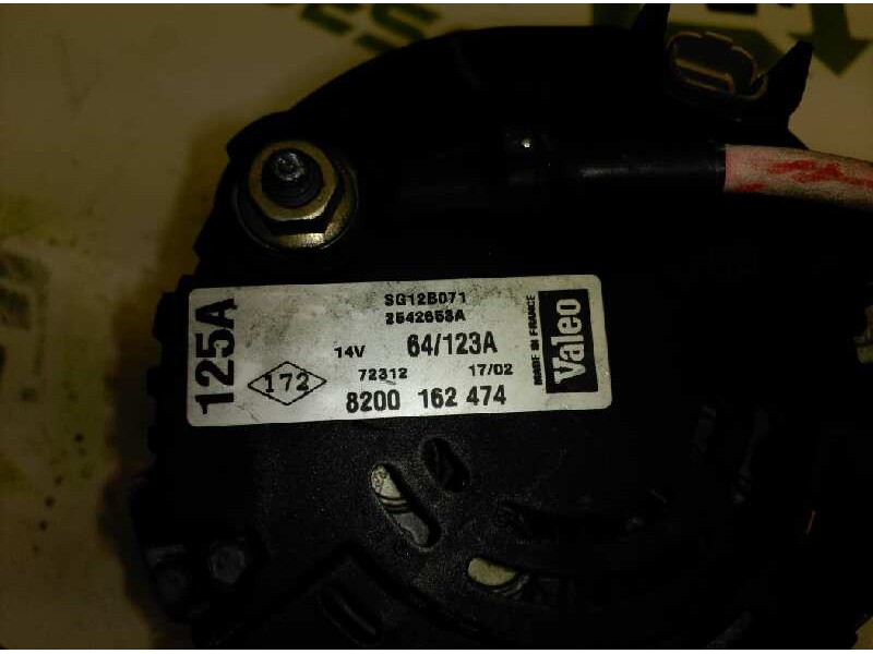 Recambio de alternador para renault laguna (b56) 1.9 dci rt referencia OEM IAM 8200162474 14V/64/123A 