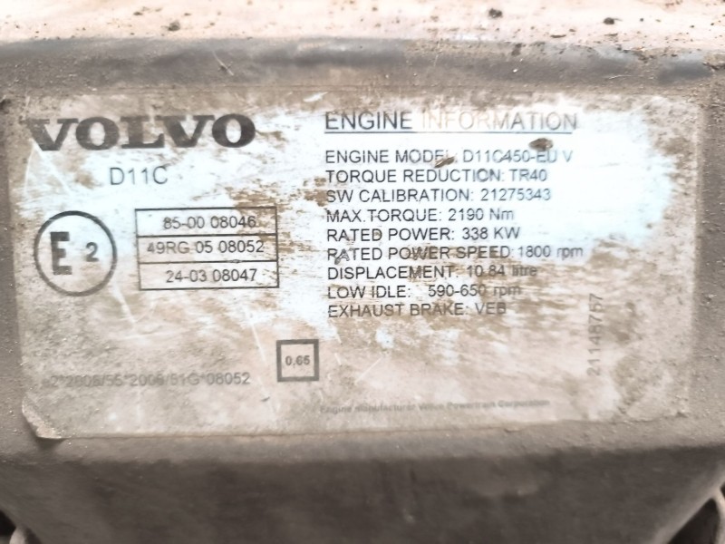 Recambio de despiece motor para volvo fm xxx 10.8 diesel referencia OEM IAM D11C450EUV  