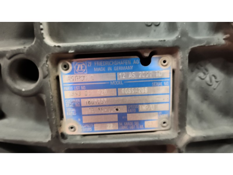 Recambio de caja cambios para daf serie xf105.xxx 12.9 diesel referencia OEM IAM 12AS2331TD 1353041020 1801237
