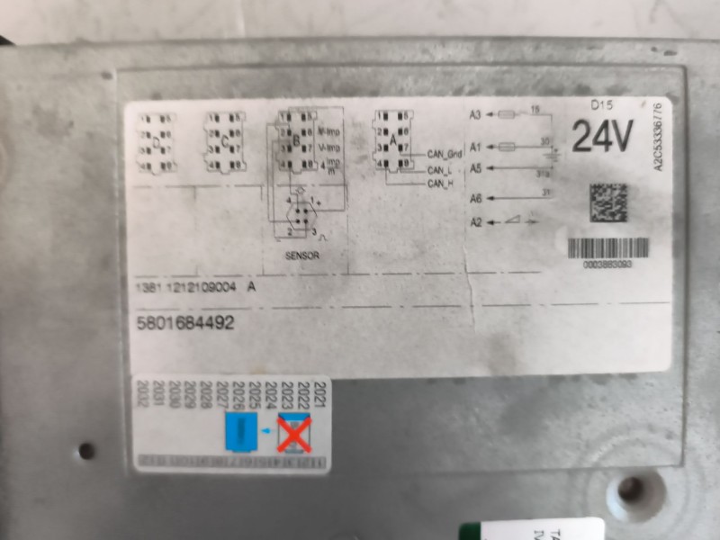 Recambio de tacografo para iveco stralis (as) 11.1 diesel referencia OEM IAM 1381121209004 00038883093 5801684492