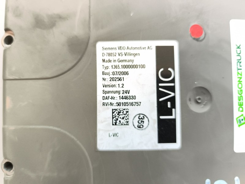 Recambio de modulo electronico para daf serie lf45.xxx desde 06 referencia OEM IAM 1446330 5010516757 VERSION:1.2