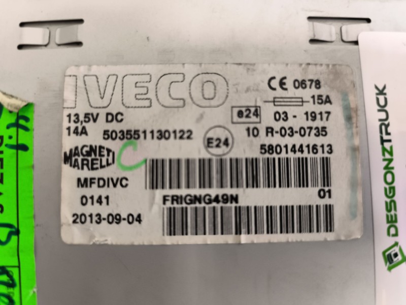 Recambio de sistema audio / radio cd para iveco stralis (as) 12.9 diesel referencia OEM IAM 5801441613  